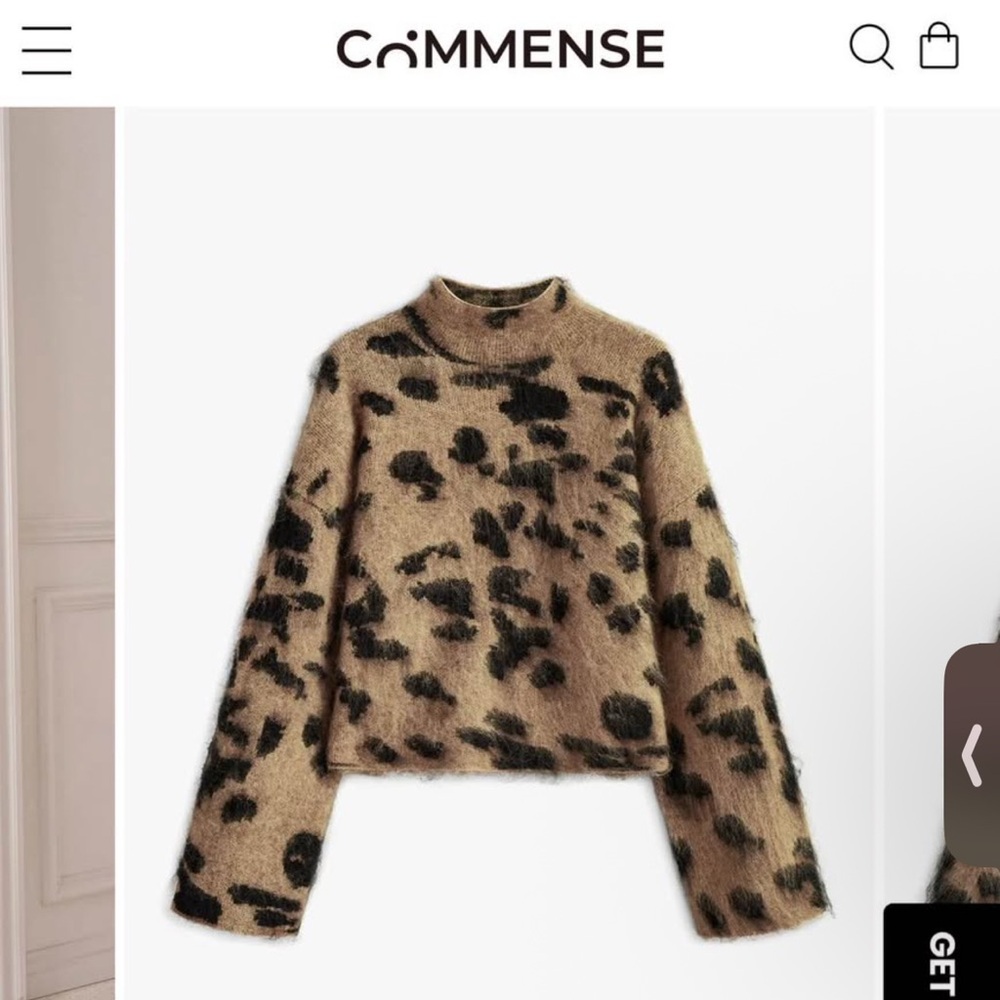 Commense Women's Animal Print Teddy Jacket - Brown and Black